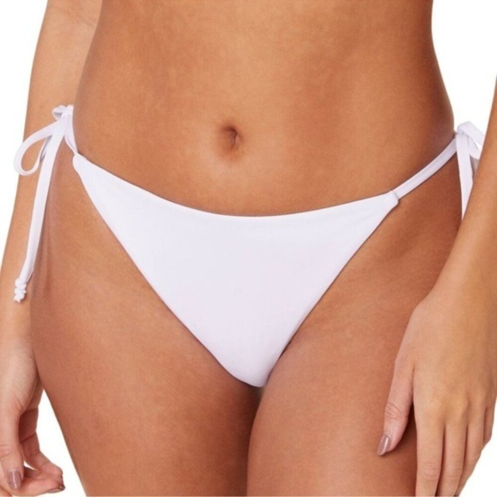 NWT Andie Swim The String Bikini Bottom L White Cheeky Tie